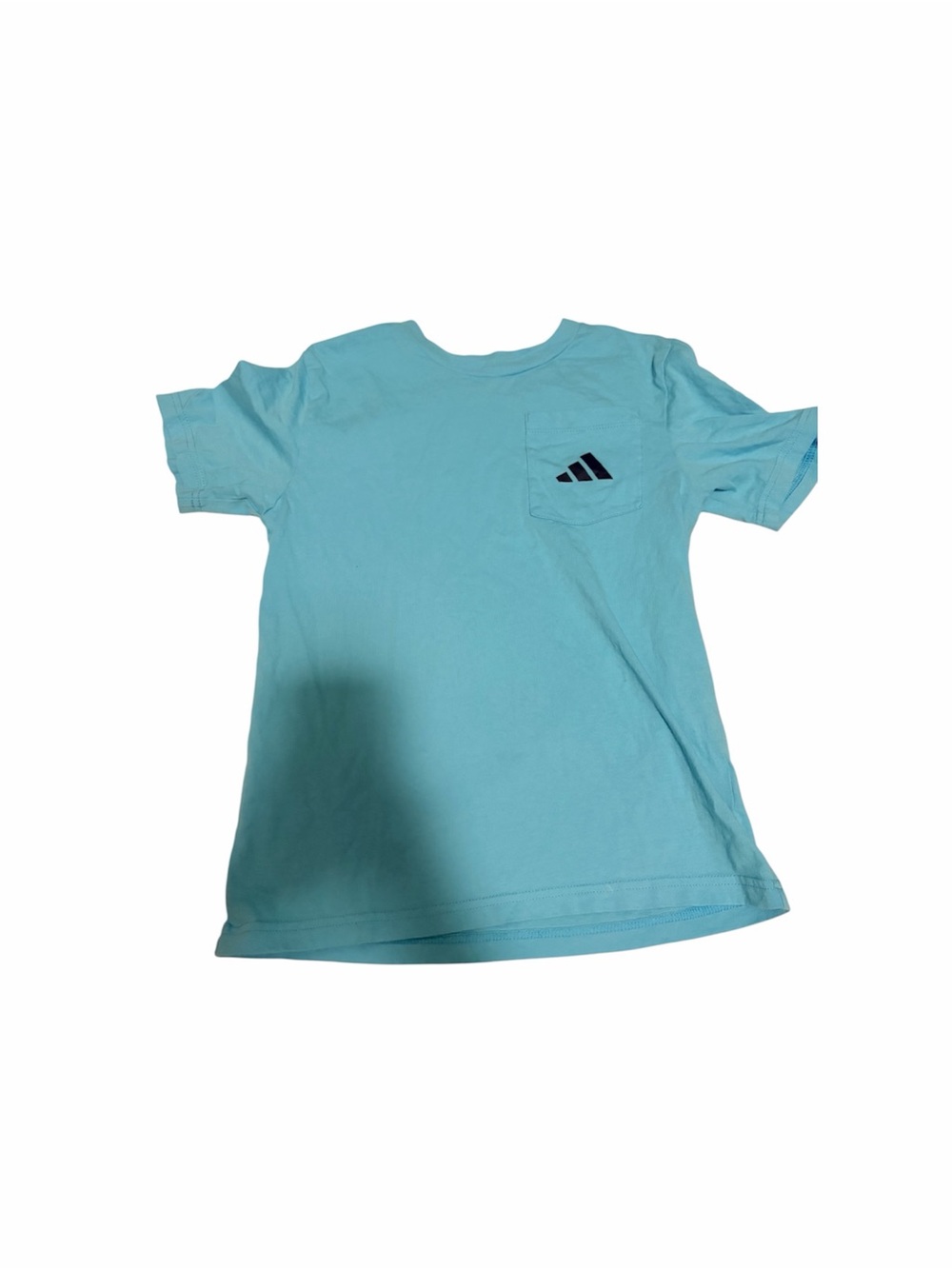 5/$30 🎈 adidas Kids Aqua Blue Pocket Tee with Logo size 8